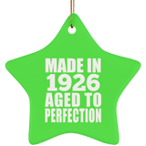98th Birthday Made In 1926 Aged to Perfection - Star Ornament