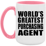 World's Greatest Purchasing Agent - 15oz Accent Mug Pink