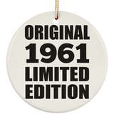 63rd Birthday Original 1961 Limited Edition - Circle Ornament