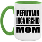 Peruvian Inca Orchid Mom - 15oz Accent Mug Green