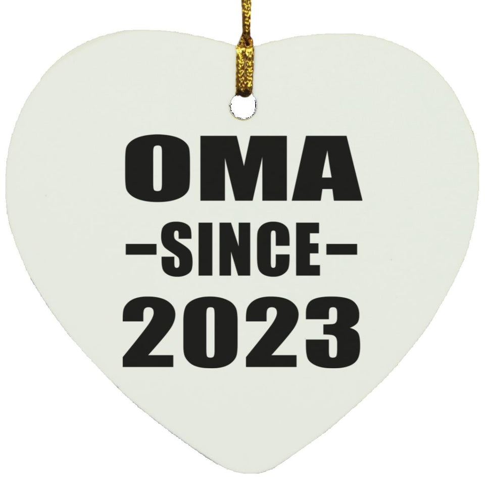Oma Since 2023 - Heart Ornament