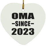 Oma Since 2023 - Heart Ornament