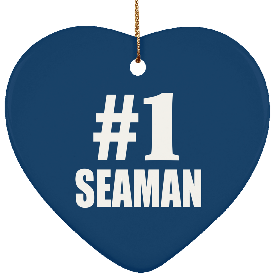 Number One #1 Seaman - Heart Ornament