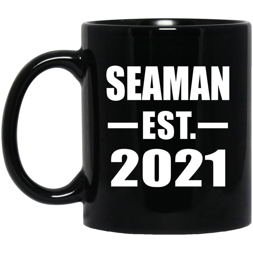 Seaman Established EST. 2021 - 11oz Coffee Mug Black