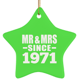 53rd Anniversary Mr & Mrs Since 1971 - Star Ornament