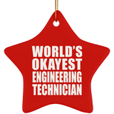World's Okayest Engineering Technician - Star Ornament