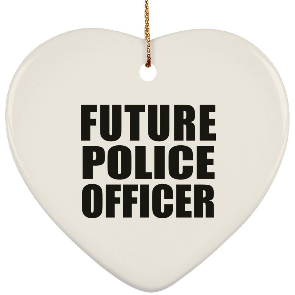 Future Police Officer - Heart Ornament
