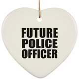 Future Police Officer - Heart Ornament