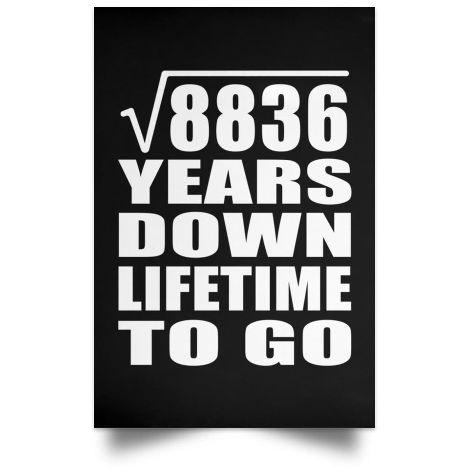 94th Anniversary Square Root of 8836 Years Lifetime To Go - Poster Portrait