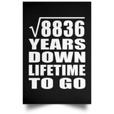 94th Anniversary Square Root of 8836 Years Lifetime To Go - Poster Portrait