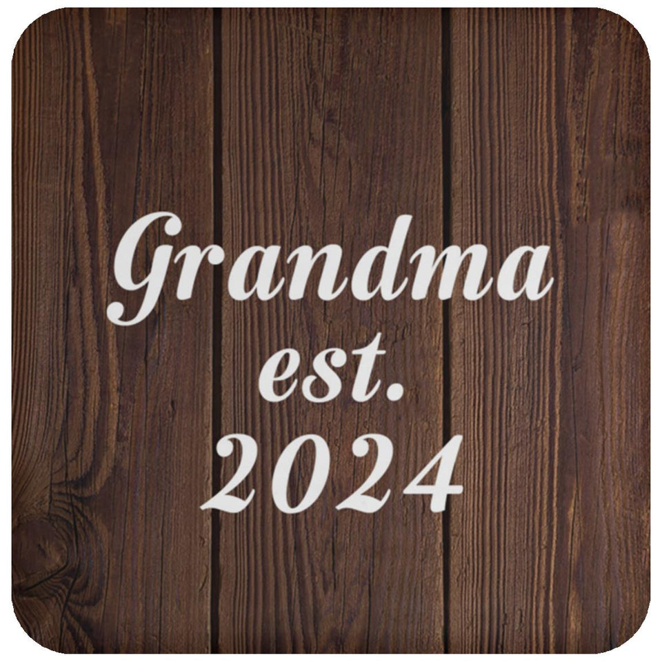 Grandma Established EST. 2024 - Drink Coaster D