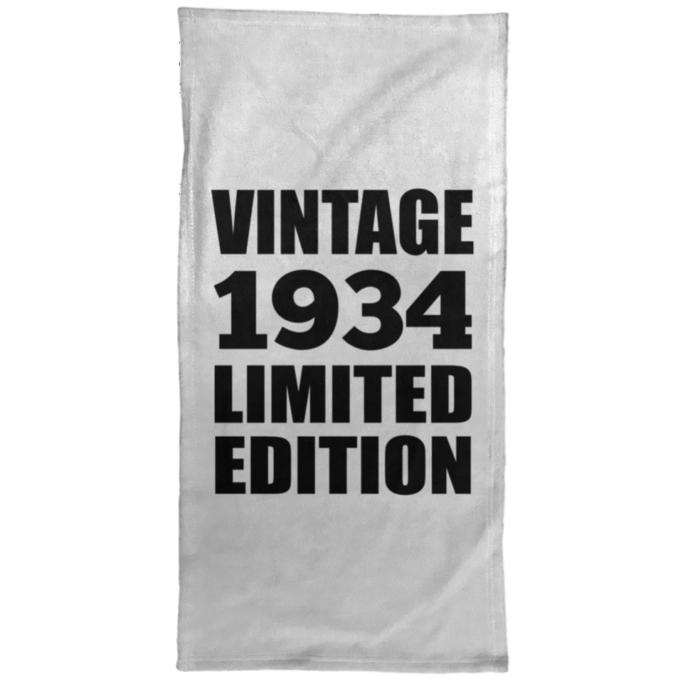 90th Birthday Vintage 1934 Limited Edition - Hand Towel