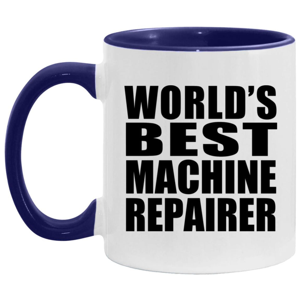 World's Best Machine Repairer - 11oz Accent Mug Purple