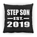 Step Son Established EST. 2019 - Throw Pillow Black