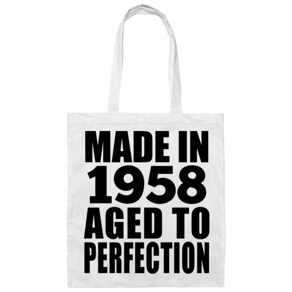 66th Birthday Made In 1958 Aged to Perfection - Tote Bag White