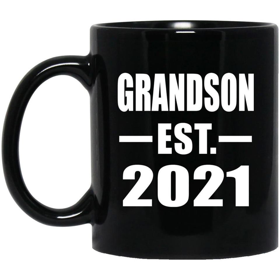 Grandson Established EST. 2021 - 11oz Coffee Mug Black