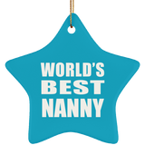 World's Best Nanny - Star Ornament