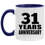 31st Anniversary 31 Years - 11oz Accent Mug Purple