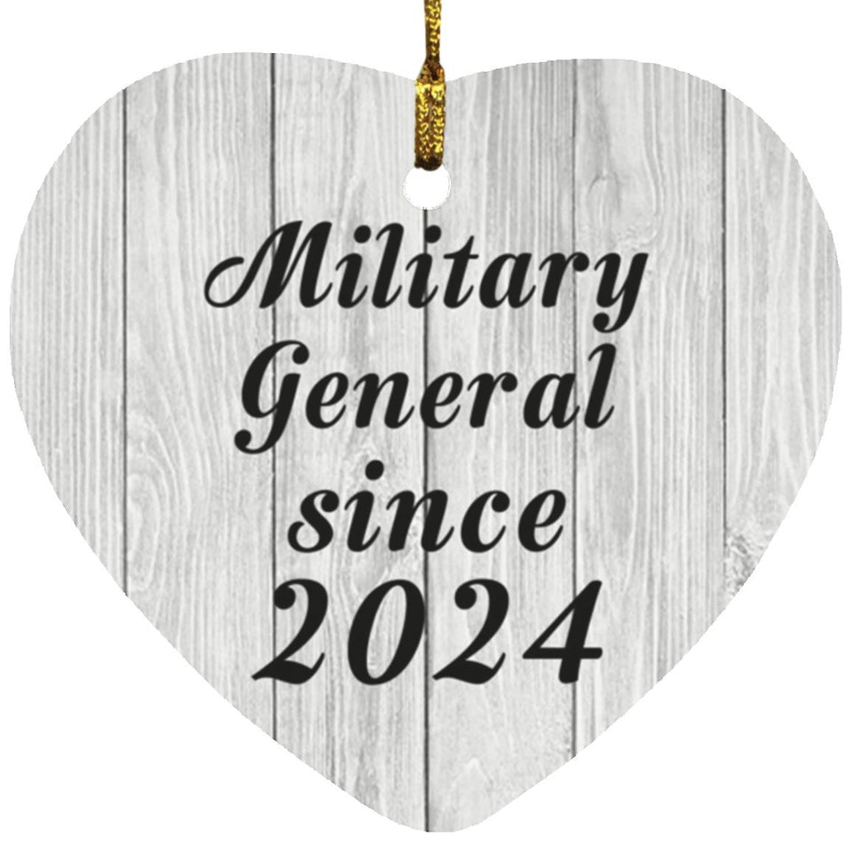 Military General Since 2024 - Heart Ornament F
