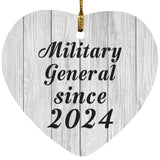 Military General Since 2024 - Heart Ornament F