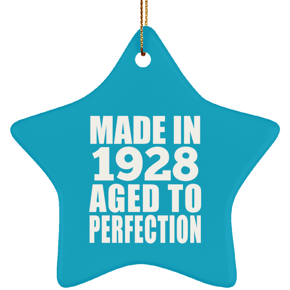 96th Birthday Made In 1928 Aged to Perfection - Star Ornament