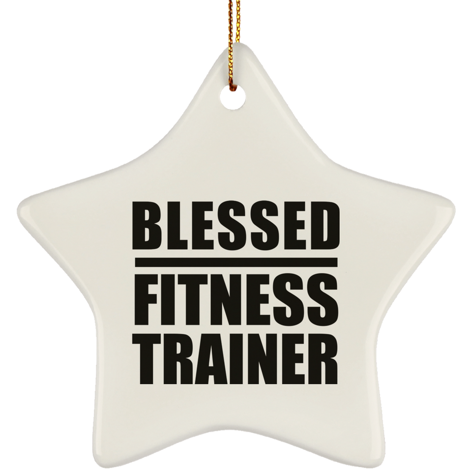 Blessed Fitness Trainer - Star Ornament