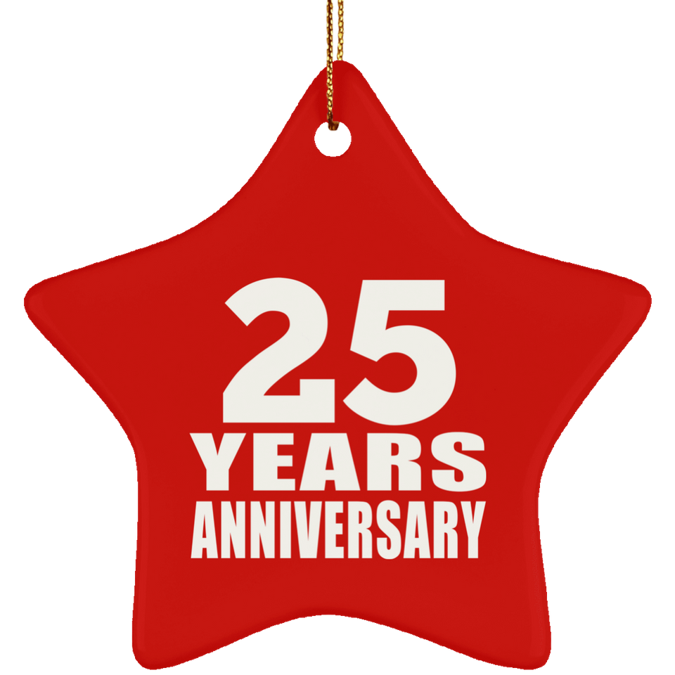 25th Anniversary 25 Years - Star Ornament