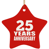 25th Anniversary 25 Years - Star Ornament