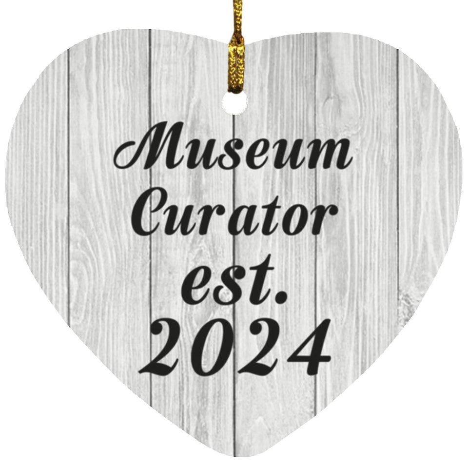 Museum Curator Established Est. 2024 - Heart Ornament F
