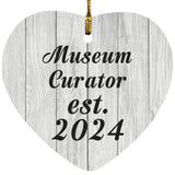 Museum Curator Established Est. 2024 - Heart Ornament F
