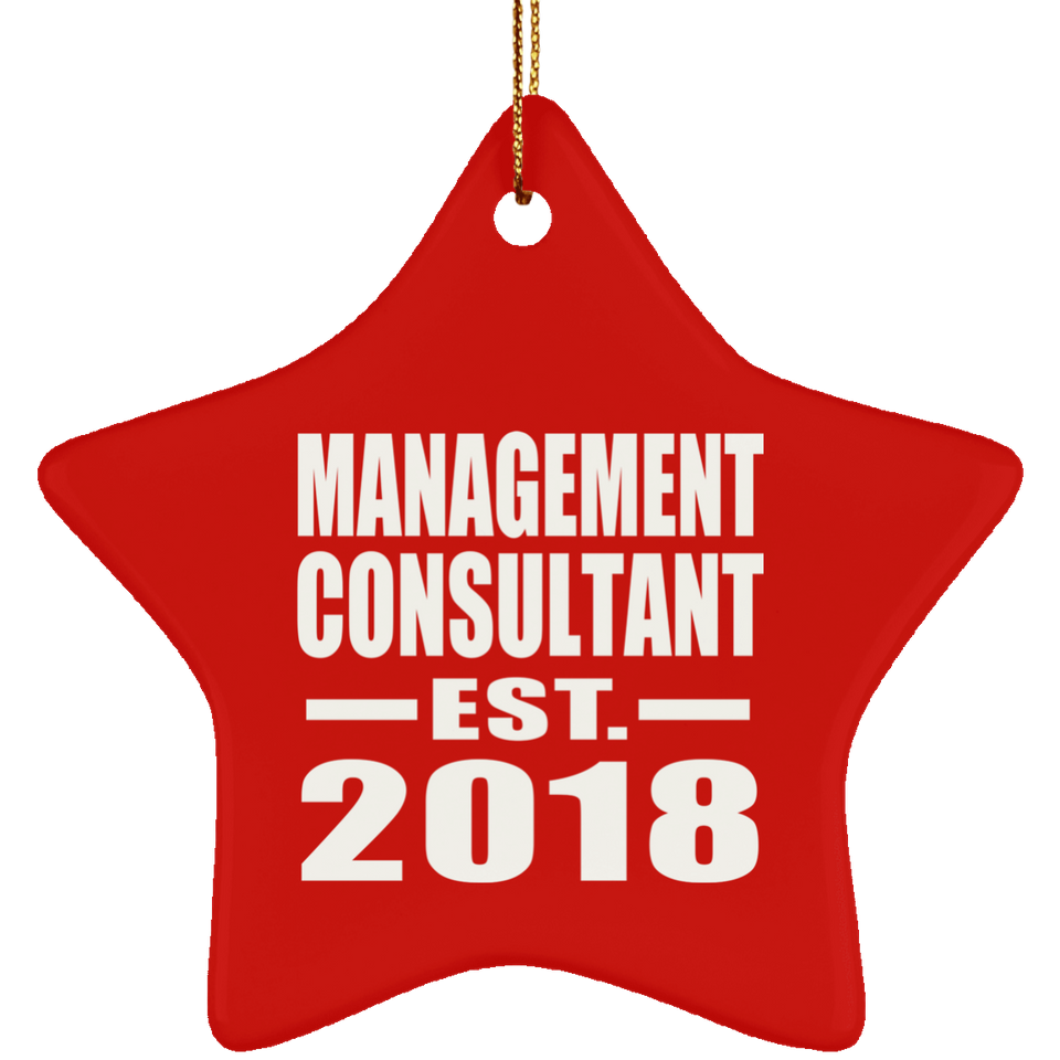 Management Consultant Established EST. 2018 - Star Ornament