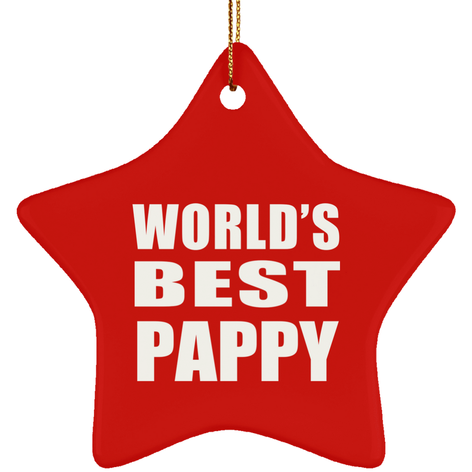 World's Best Pappy - Star Ornament