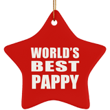 World's Best Pappy - Star Ornament
