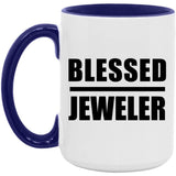 Blessed Jeweler - 15oz Accent Mug Purple