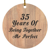 35th Anniversary 35 Years Of Being Mr Perfect - Circle Ornament C