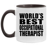 World's Best Occupational Therapist - 11oz Accent Mug Black