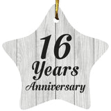 16th Anniversary 16 Years Anniversary - Star Ornament F
