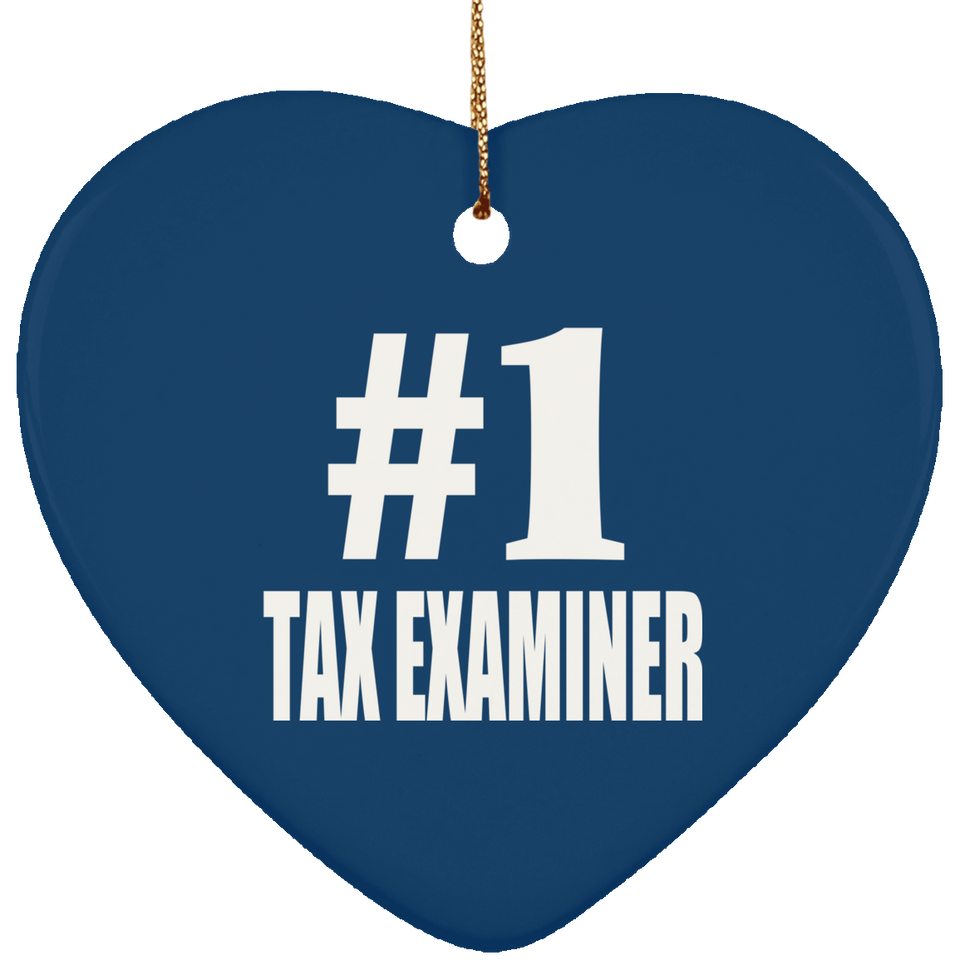 Number One #1 Tax Examiner - Heart Ornament