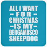 All I Want For Christmas Is My Bergamasco Sheepdog - Coaster