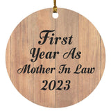 First Year As Mother In Law 2023 - Circle Ornament C