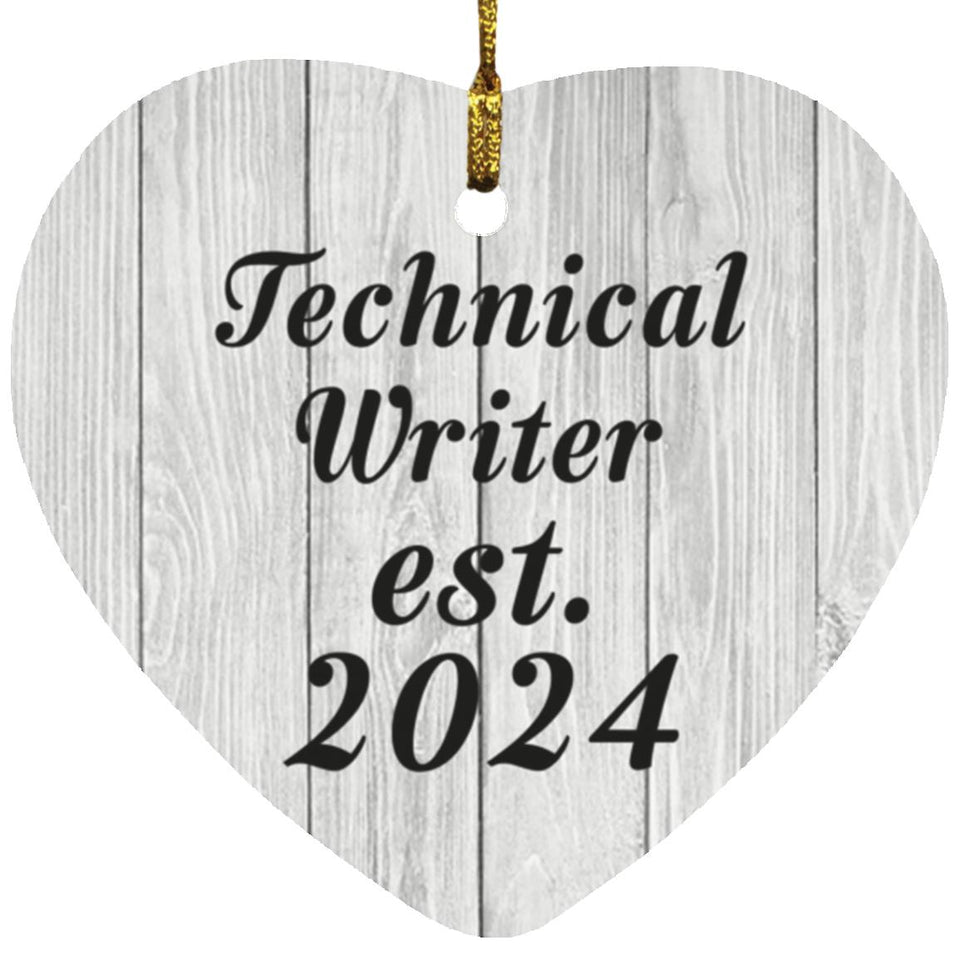 Technical Writer Established Est. 2024 - Heart Ornament F
