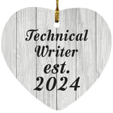 Technical Writer Established Est. 2024 - Heart Ornament F