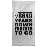 93rd Anniversary Square Root of 8649 Years Down Forever To Go - Hand Towel