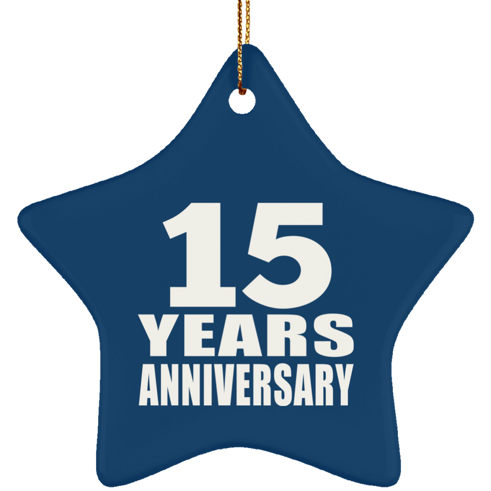 15th Anniversary 15 Years - Star Ornament