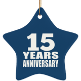 15th Anniversary 15 Years - Star Ornament