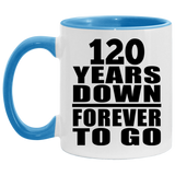 120th Anniversary 120 Years Down Forever to Go - 11oz Accent Mug Blue