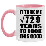 27th Birthday Took Square Root of 729 Years To Look Good - 11oz Accent Mug Pink