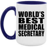 World's Best Medical Secretary - 15oz Accent Mug Purple