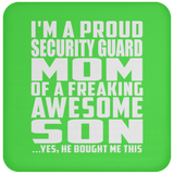 Proud Security Guard Mom Of Awesome Son - Drink Coaster