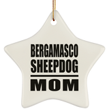 Bergamasco Sheepdog Mom - Star Ornament
